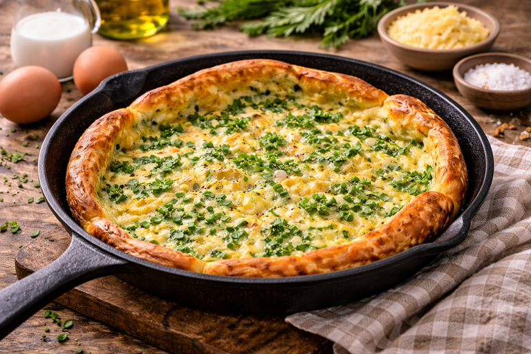 Illustration: Dandelion and Cheese Dutch Baby
