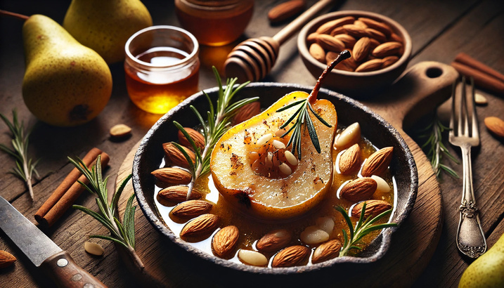 Illustration: Fermented Pear and Nut Dessert