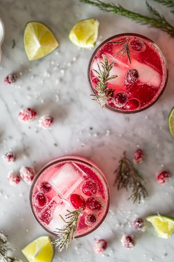 Illustration: Cranberry-Rosemary Mocktail