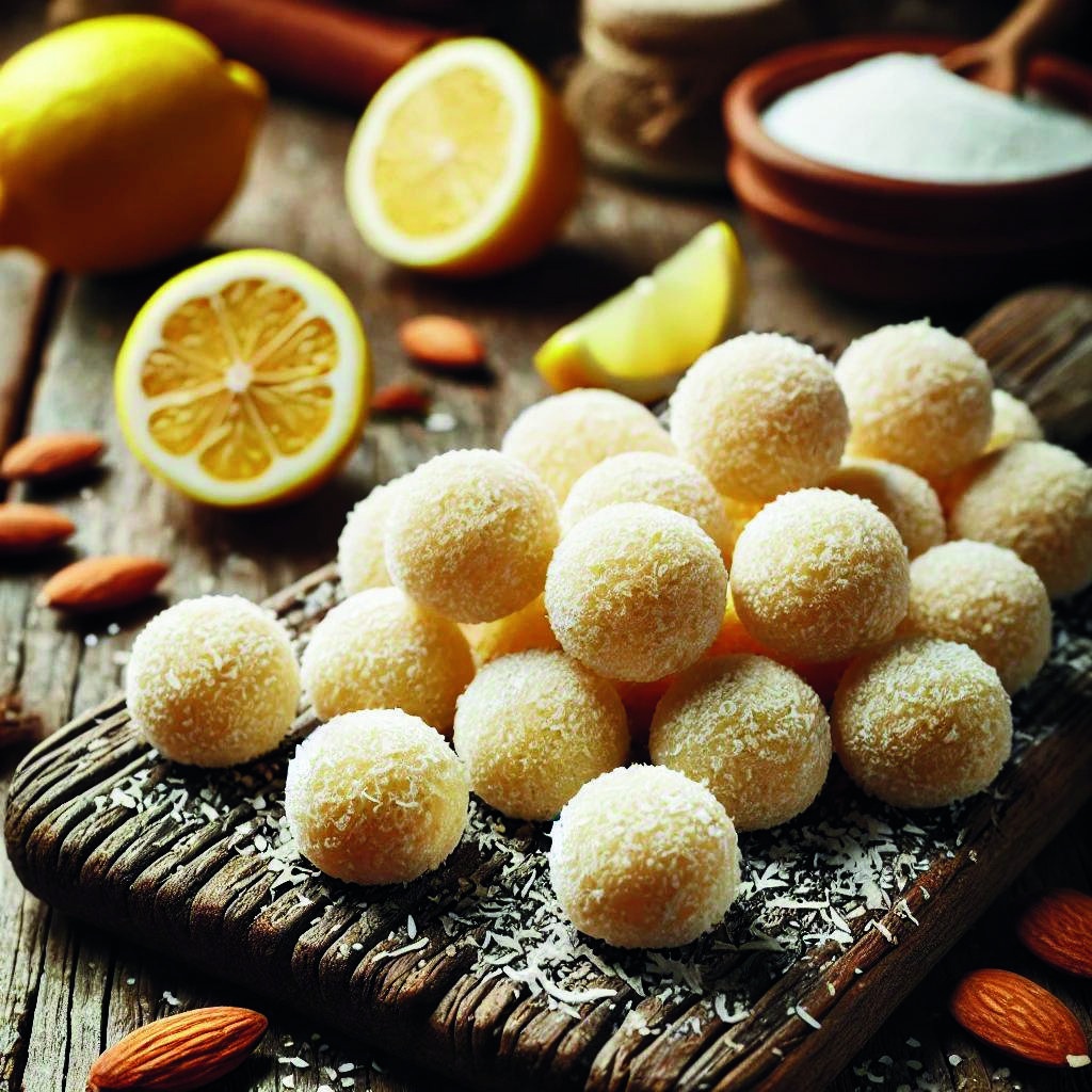 Illustration: Lemon, Almond & Coconut Bites