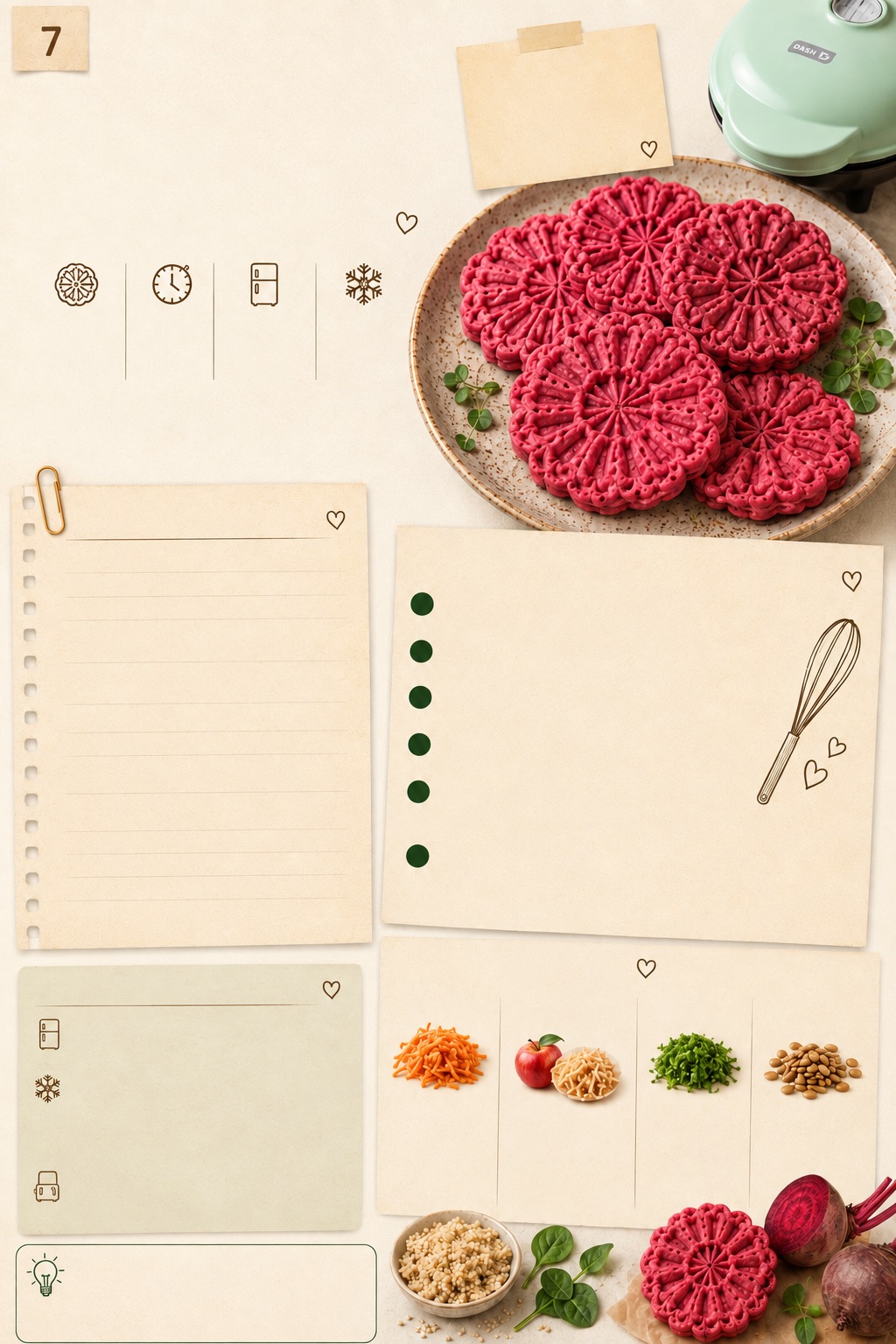Illustration: Beet & Quinoa Waffles
