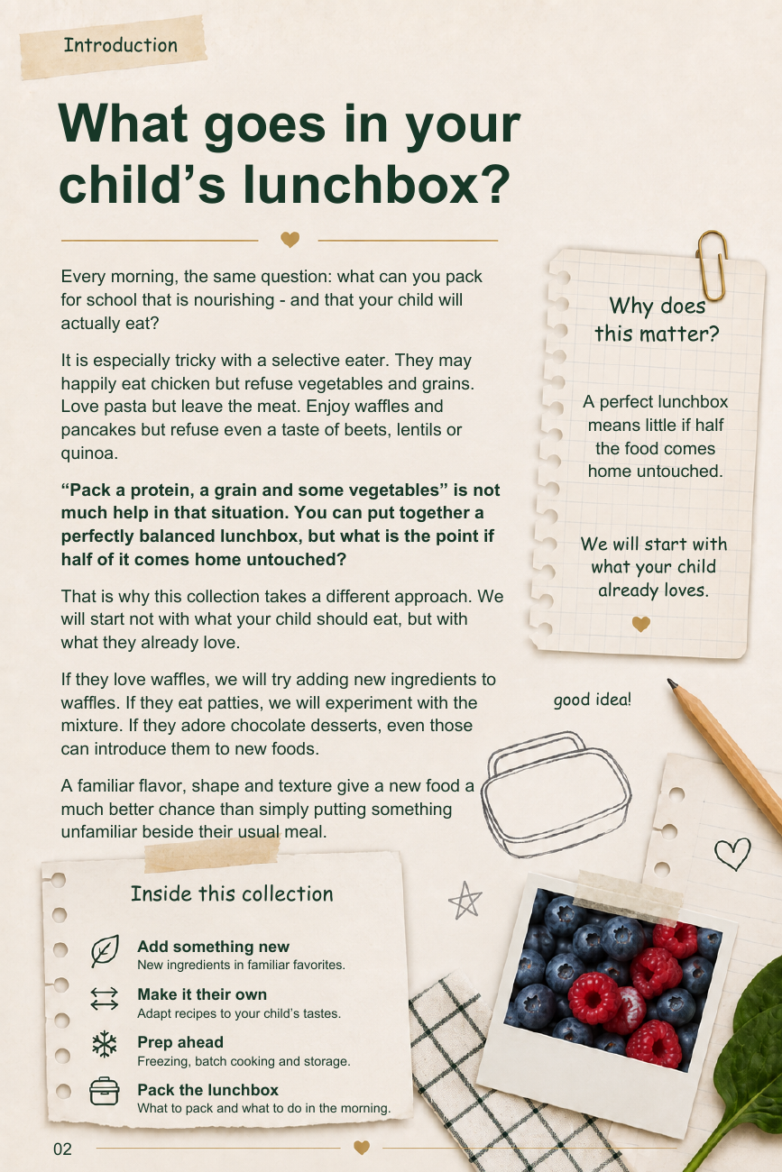 A sample page from Lunchbox