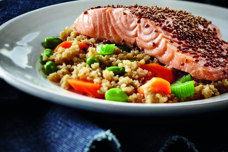 Illustration: Salmon with Quinoa and Vegetables